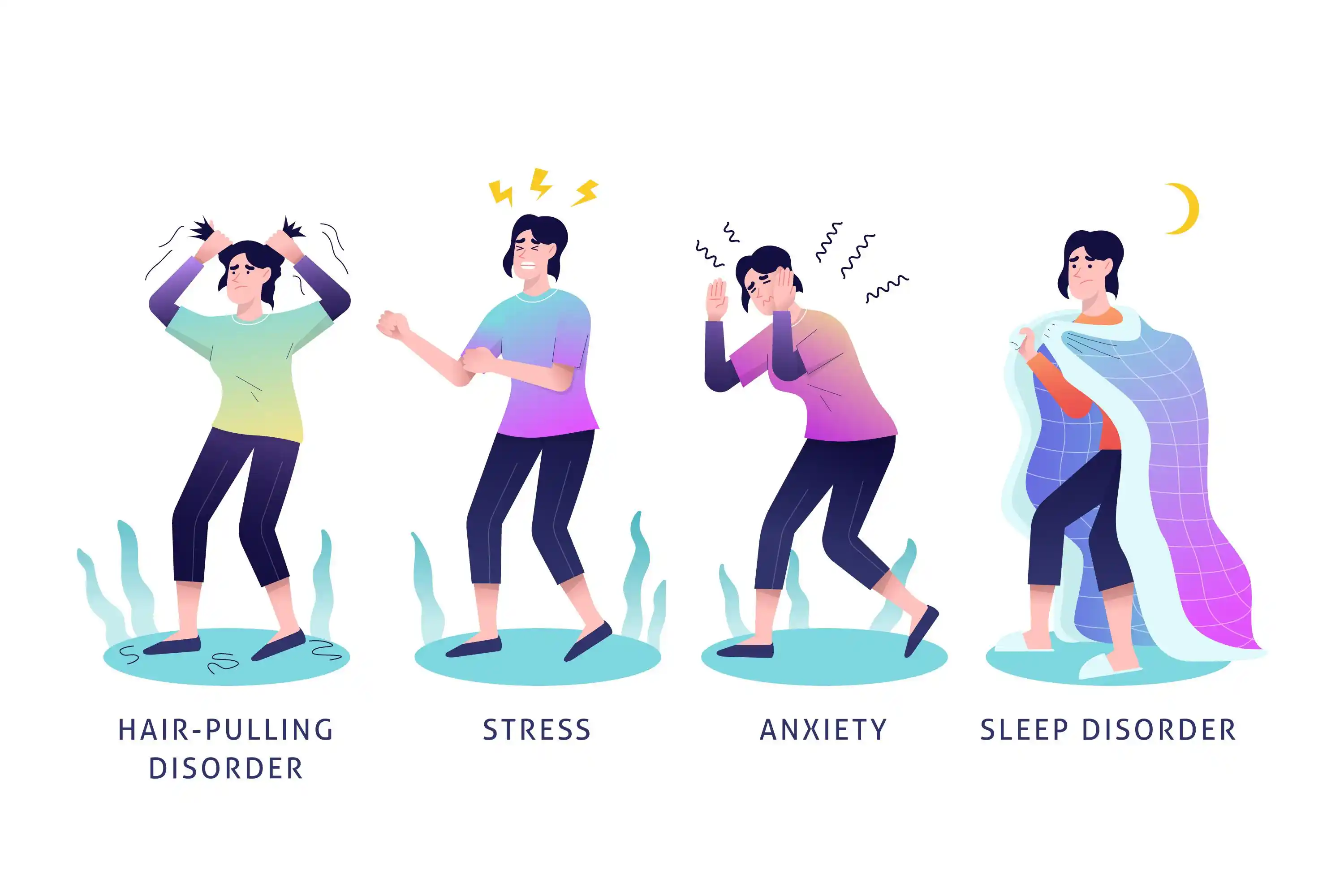 Illustration of stress symptoms